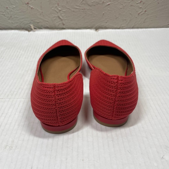 Nordstrom Rack Lava Red Pointed Toe Half d'Orsay SKYLAR Ballet‎ Flats Womens 9 - Picture 4 of 6